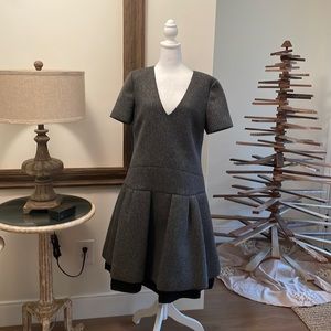 J. Crew Grey V Neck Dress